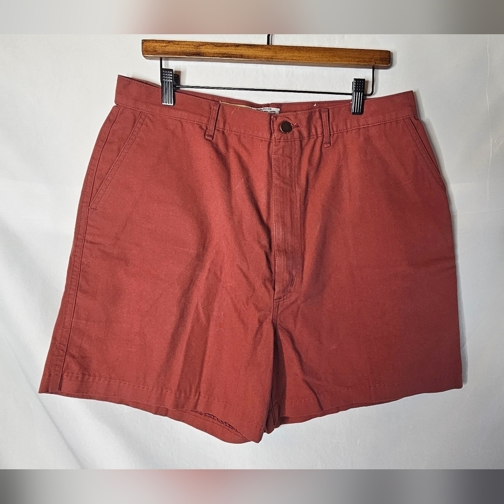 Vintage L.L. BEAN Gorpcore Granny Skater Red Canvas Utility Shorts Women Size 18